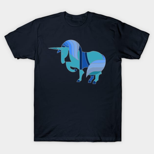 Elegant Blue, Unicorn Picture! Lovely gift for all the Unicorn Lovers! T-Shirt by VellArt